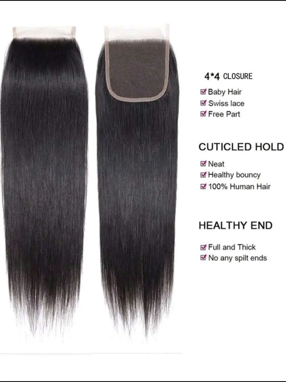 Human Hair 4 Pcs Bundles 1 Pc Closure 20
